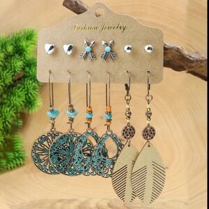 Bohemian Stud And Dangle Earrings